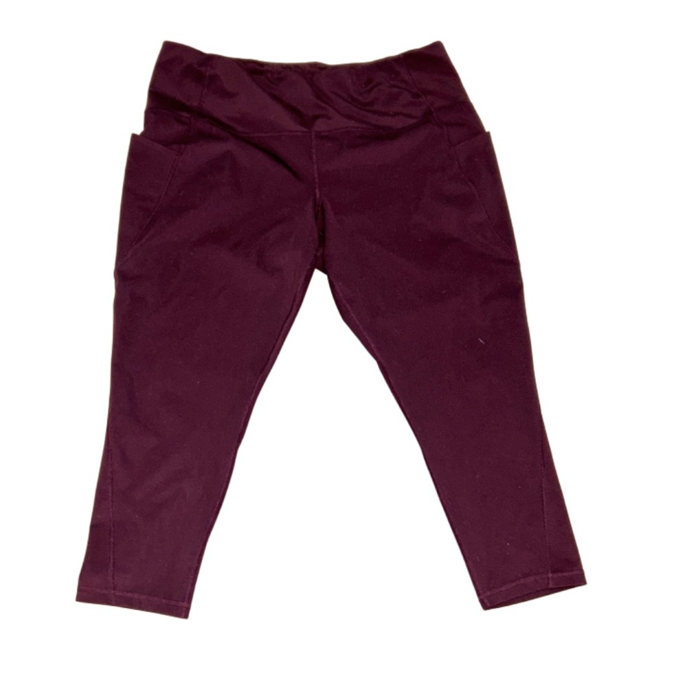 2XL Xersion Move High Rise 7/8 Ankle Leggings with Pockets in Plum